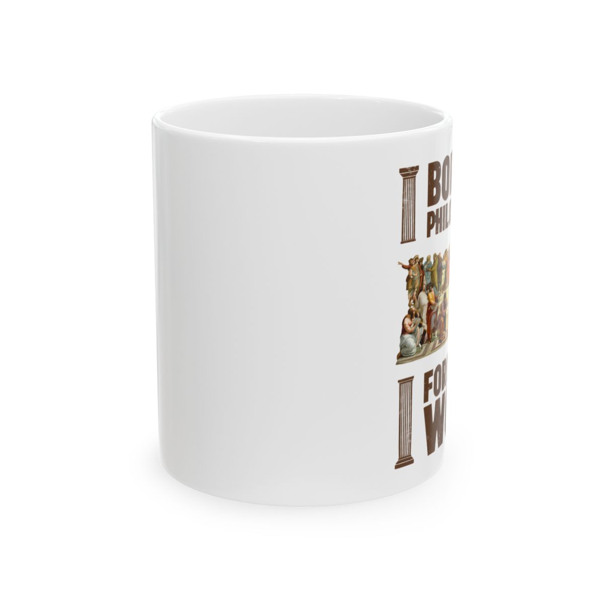 Born To Philosophise Forced To Work - Mug - alternate angle 2, merchandise